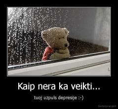 Kaip nera ka veikti... - tuoj uzpuls depresije :-)