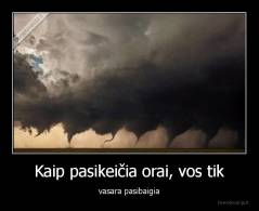 Kaip pasikeičia orai, vos tik - vasara pasibaigia