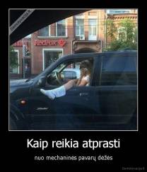 Kaip reikia atprasti - nuo mechaninės pavarų dėžės