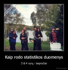 Kaip rodo statistikos duomenys - 3 iš 4 vyrų - bepročiai