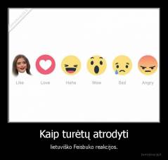 Kaip turėtų atrodyti - lietuviško Feisbuko reakcijos.