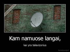 Kam namuose langai, - kai yra televizorius