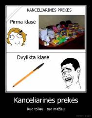 Kanceliarinės prekės - Kuo toliau - tuo mažiau
