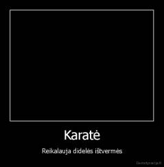 Karatė - Reikalauja didelės ištvermės