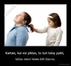 Kartais, kai esi piktas, tu turi teisę pykti,  - tačiau neturi teisės būti žiaurus.