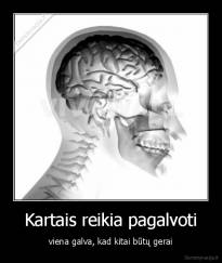 Kartais reikia pagalvoti - viena galva, kad kitai būtų gerai