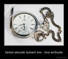 Kartais sekundė laukiant sms - tarsi amžinybė - 
