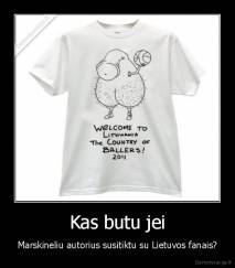 Kas butu jei - Marskineliu autorius susitiktu su Lietuvos fanais?