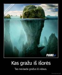 Kas gražu iš išorės - Tas nevisada gražus iš vidaus.