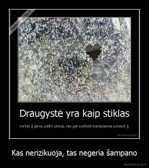 Kas nerizikuoja, tas negeria šampano - 