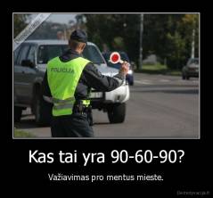 Kas tai yra 90-60-90? - Važiavimas pro mentus mieste.