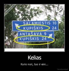 Kelias - Kurio nori, tuo ir eini...