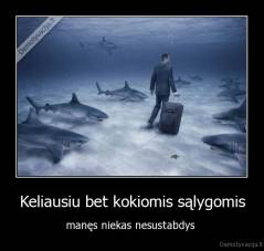 Keliausiu bet kokiomis sąlygomis - manęs niekas nesustabdys 