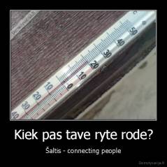 Kiek pas tave ryte rode? - Šaltis - connecting people