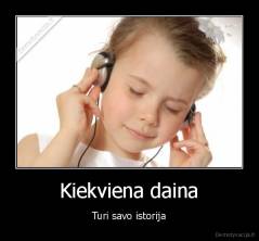 Kiekviena daina - Turi savo istorija