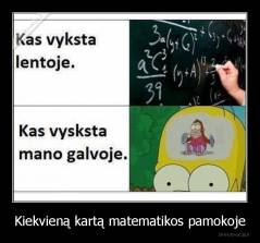 Kiekvieną kartą matematikos pamokoje - 