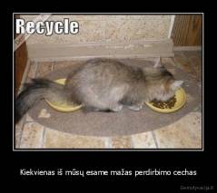 Kiekvienas iš mūsų esame mažas perdirbimo cechas - 