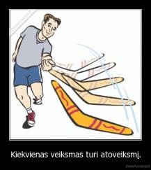 Kiekvienas veiksmas turi atoveiksmį. - 