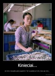 Kinieciai... - jie nieko nesugeba gerai pagaminti. Tai ka pastato po keliu metu jau nera...