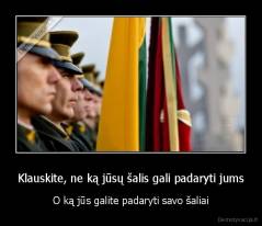 Klauskite, ne ką jūsų šalis gali padaryti jums - O ką jūs galite padaryti savo šaliai