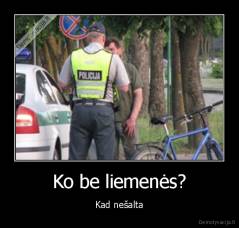 Ko be liemenės? - Kad nešalta