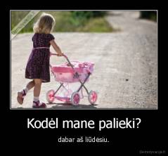 Kodėl mane palieki? - dabar aš liūdėsiu.
