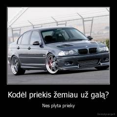 Kodėl priekis žemiau už galą? - Nes plyta prieky