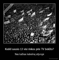 Kodėl sausio 13 visi rinkos prie TV bokšto? - Nes kažkas kabelinę atjungė