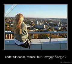 Kodėl tik dabar, tenoriu būti Tavojoje širdyje ?  - 