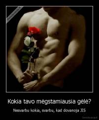 Kokia tavo mėgstamiausia gėlė? - Nesvarbu kokia, svarbu, kad dovanoja JIS