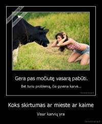 Koks skirtumas ar mieste ar kaime - Visur karvių yra
