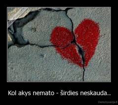 Kol akys nemato - širdies neskauda.. - 