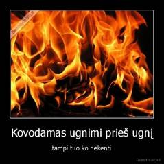 Kovodamas ugnimi prieš ugnį - tampi tuo ko nekenti