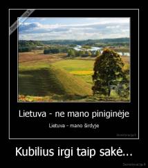 Kubilius irgi taip sakė... - 