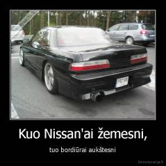 Kuo Nissan'ai žemesni, - tuo bordiūrai aukštesni