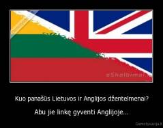 Kuo panašūs Lietuvos ir Anglijos džentelmenai? - Abu jie linkę gyventi Anglijoje...