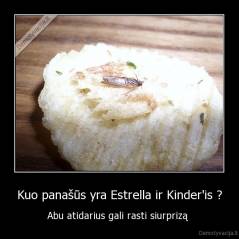 Kuo panašūs yra Estrella ir Kinder'is ? - Abu atidarius gali rasti siurprizą 