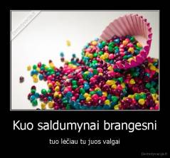 Kuo saldumynai brangesni - tuo lėčiau tu juos valgai