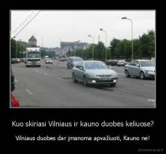 Kuo skiriasi Vilniaus ir kauno duobės keliuose? - Vilniaus duobes dar įmanoma apvažiuoti, Kauno ne!