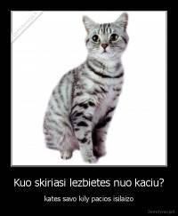 Kuo skiriasi lezbietes nuo kaciu? - kates savo kily pacios isilaizo