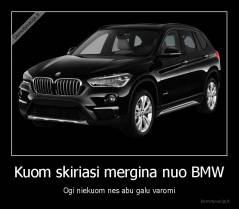 Kuom skiriasi mergina nuo BMW - Ogi niekuom nes abu galu varomi