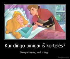Kur dingo pinigai iš kortelės? - Neapsimesk, kad miegi!