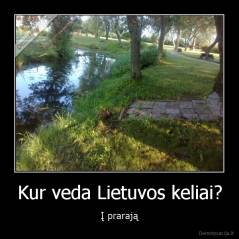 Kur veda Lietuvos keliai? - Į prarają