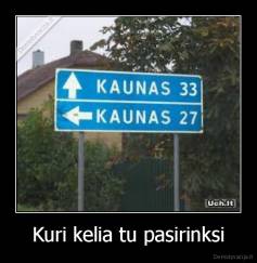 Kuri kelia tu pasirinksi - 