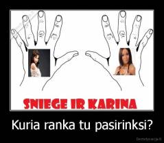 Kuria ranka tu pasirinksi? - 