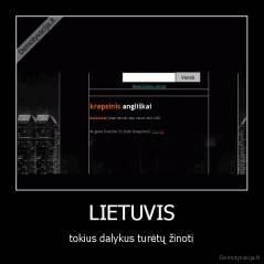 LIETUVIS - tokius dalykus turėtų žinoti