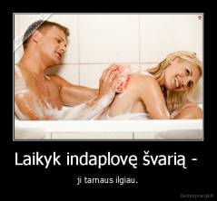 Laikyk indaplovę švarią -  - ji tarnaus ilgiau.