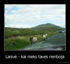 Laisve - kai nieks taves neriboja - 