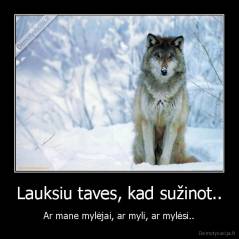 Lauksiu taves, kad sužinot.. - Ar mane mylėjai, ar myli, ar mylėsi..