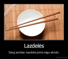 Lazdelės - Daug sunkiau naudotis jomis negu atrodo.